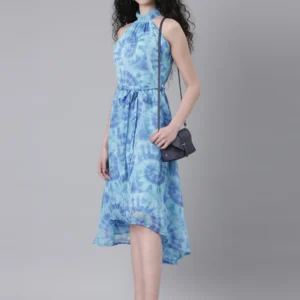 Women Floral Woven Maxi Chiffon Dress